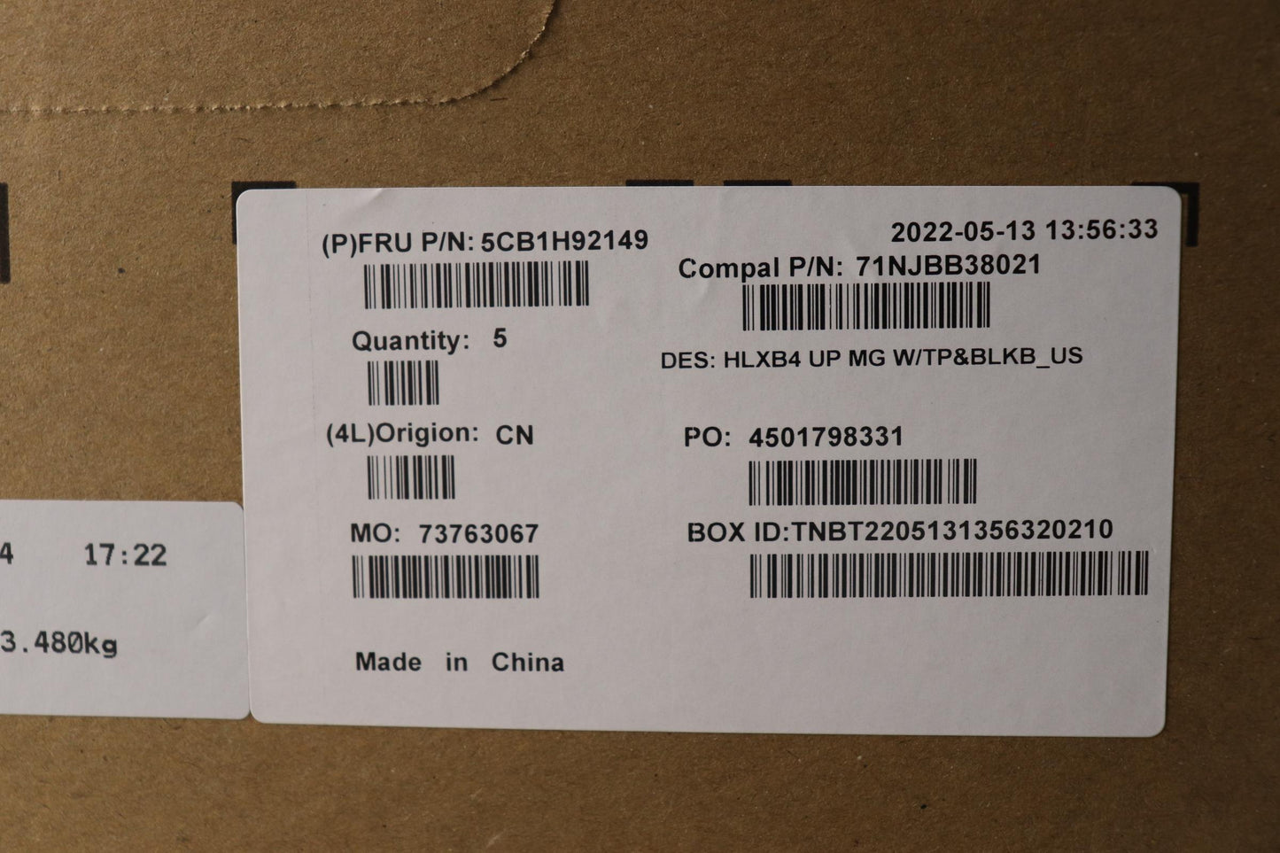 Lenovo Cover Upper Case Assembly Eng - 5CB1H92149