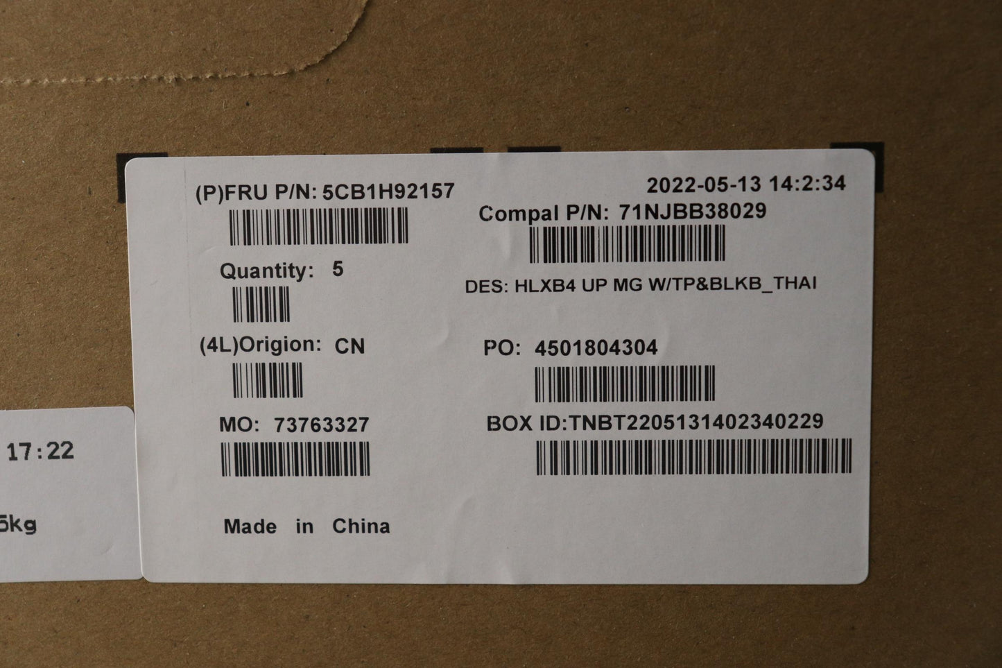 Lenovo Cover Upper Case Assembly Thai - 5CB1H92157