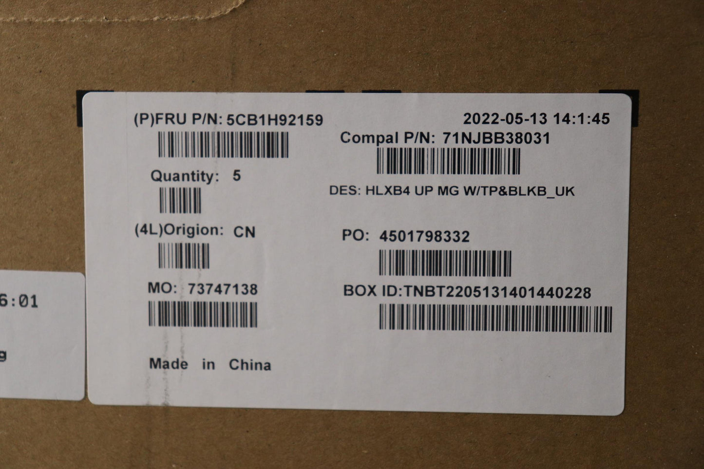 Lenovo Cover Upper Case Assembly Uke - 5CB1H92159