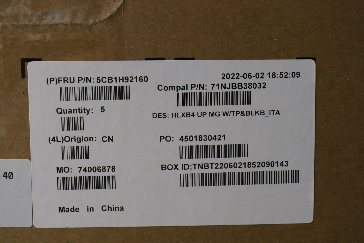 Lenovo Cover Upper Case Assembly Ita - 5CB1H92160