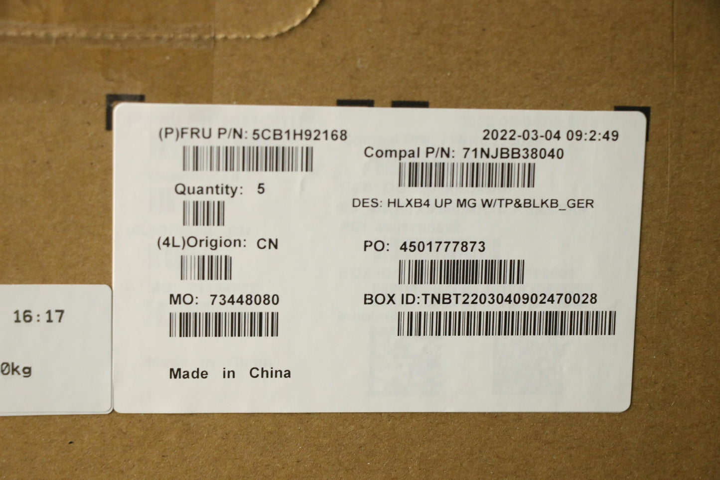 Lenovo Cover Upper Case Assembly Ger - 5CB1H92168