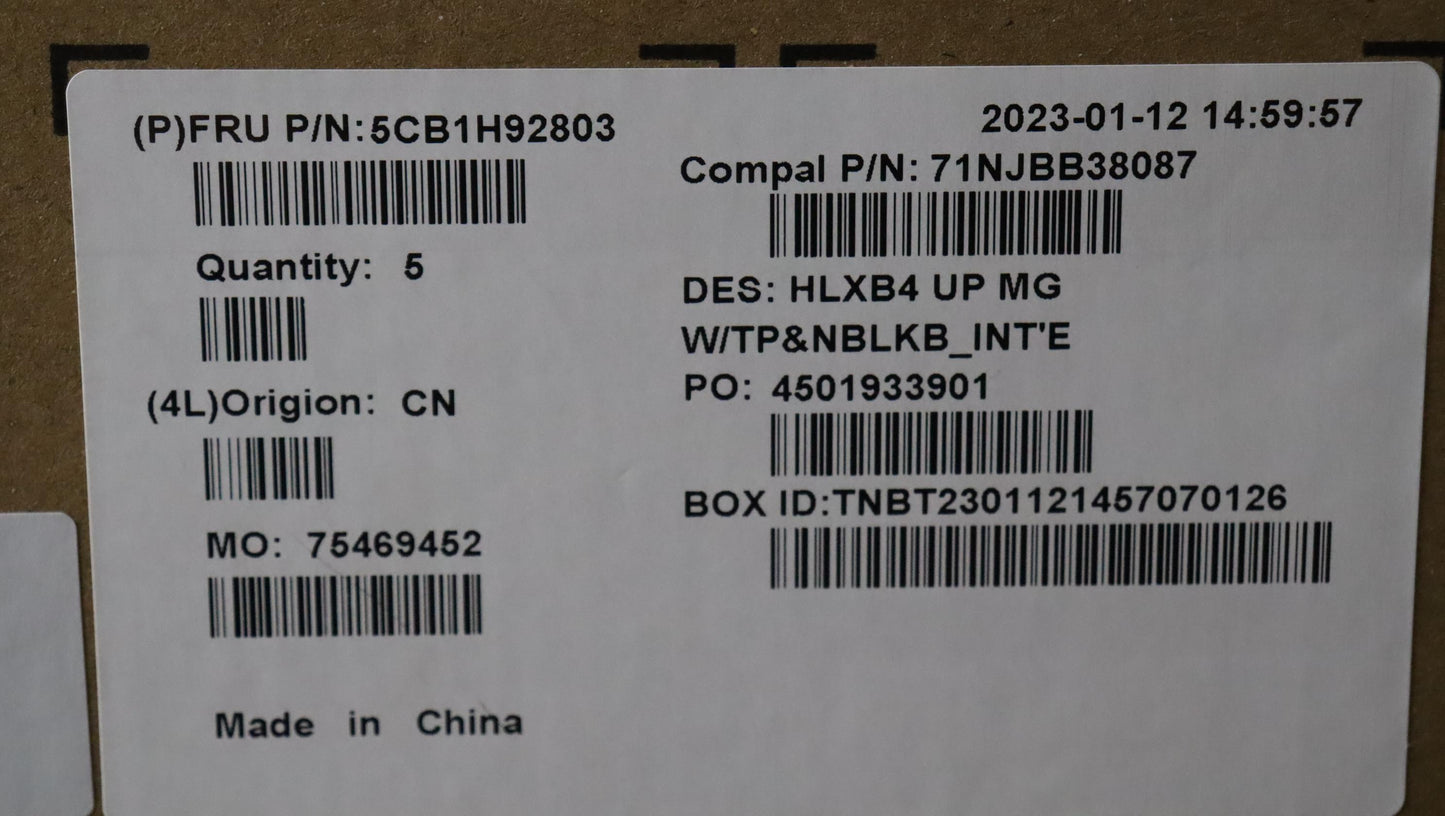 Lenovo Cover Uppercase Assembly Euro - 5CB1H92803