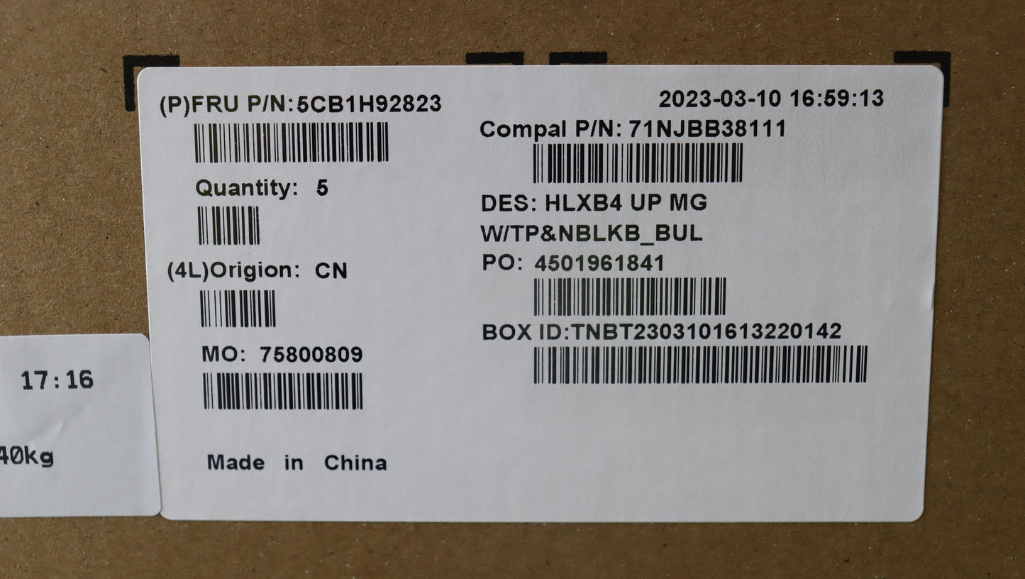 Lenovo Cover Upper Case Assembly Bel - 5CB1H92823