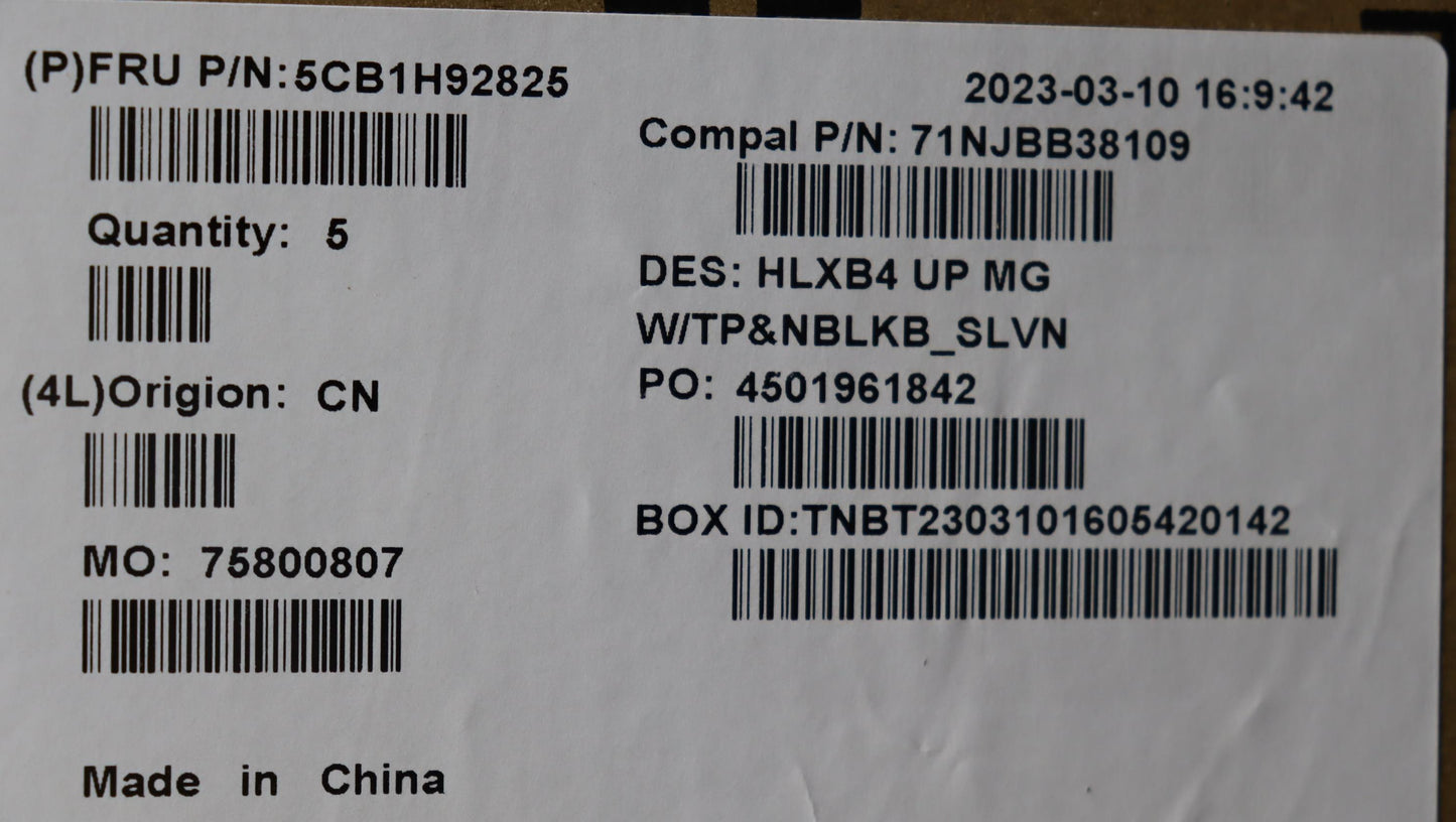 Lenovo Cover Upper Case Assembly Slv - 5CB1H92825