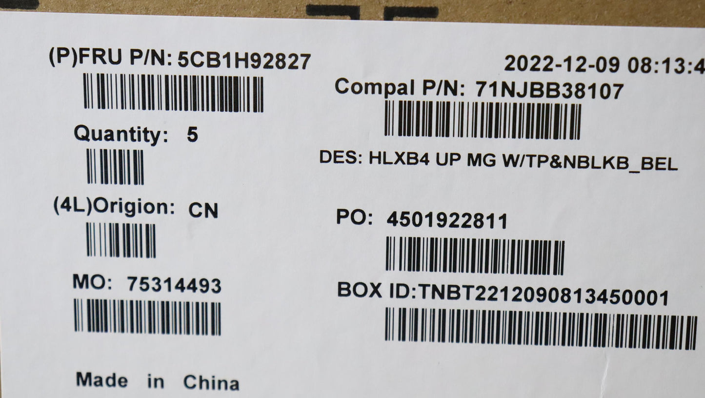 Lenovo Cover Upper Case Assembly Bul - 5CB1H92827