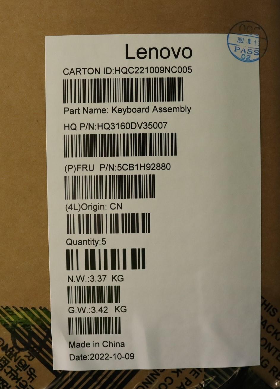 Lenovo Cover Upper Case Assembly Bul - 5CB1H92880