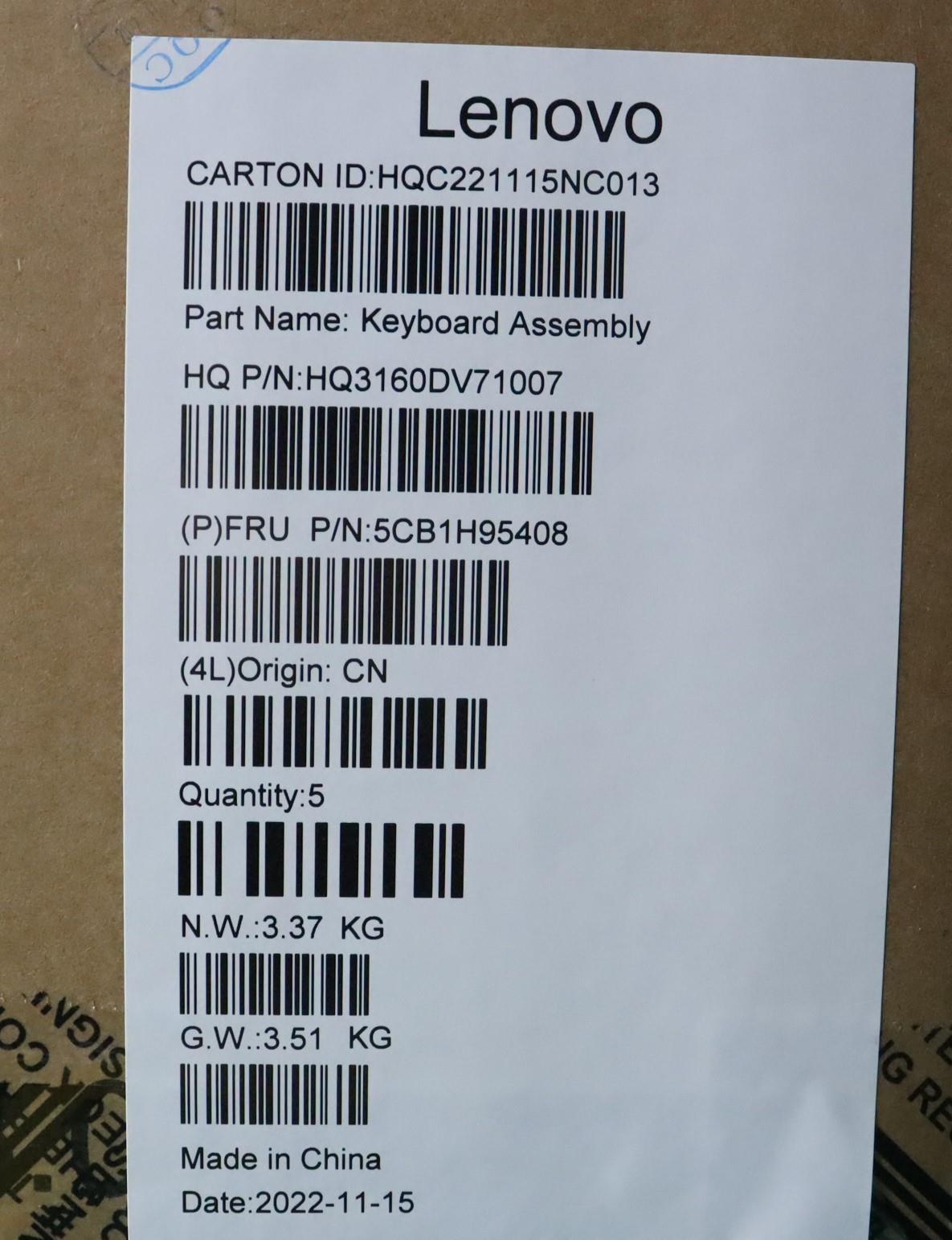 Lenovo Cover Upper Case Assembly Fra - 5CB1H95408