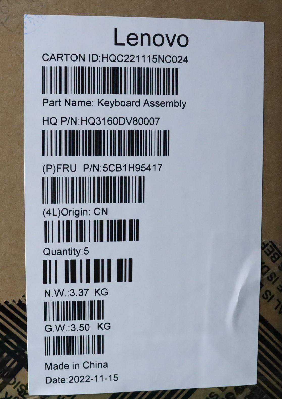 Lenovo Cover Upper Case Assembly Ita - 5CB1H95417
