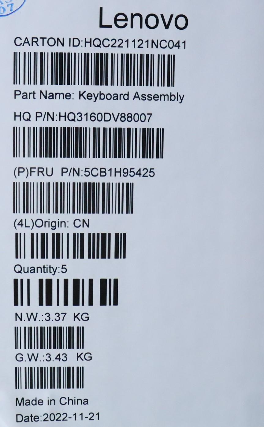 Lenovo Cover Upper Case Assembly Spa - 5CB1H95425