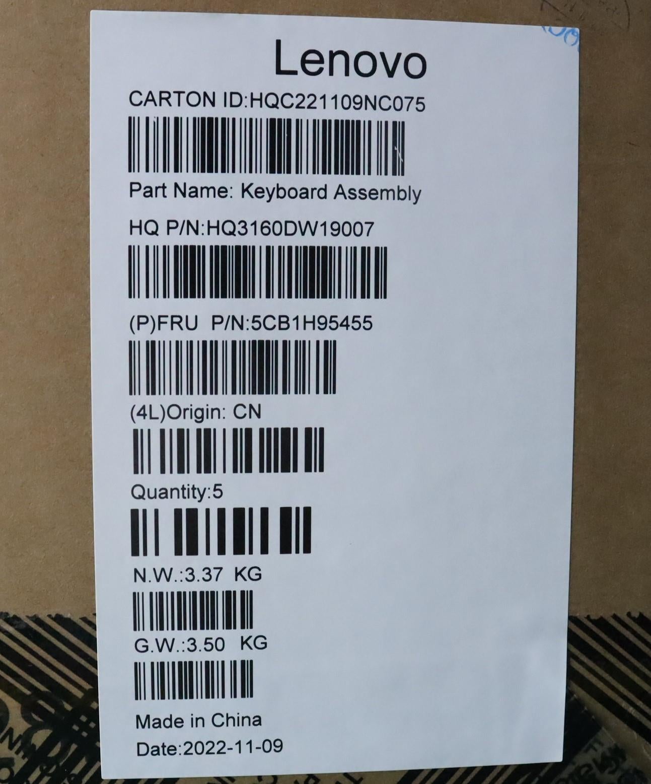 Lenovo Cover Upper Case Assembly Rus - 5CB1H95455