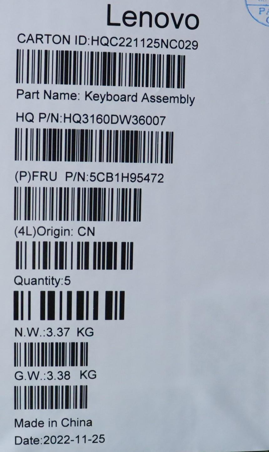 Lenovo Cover Upper Case Assembly Fra - 5CB1H95472