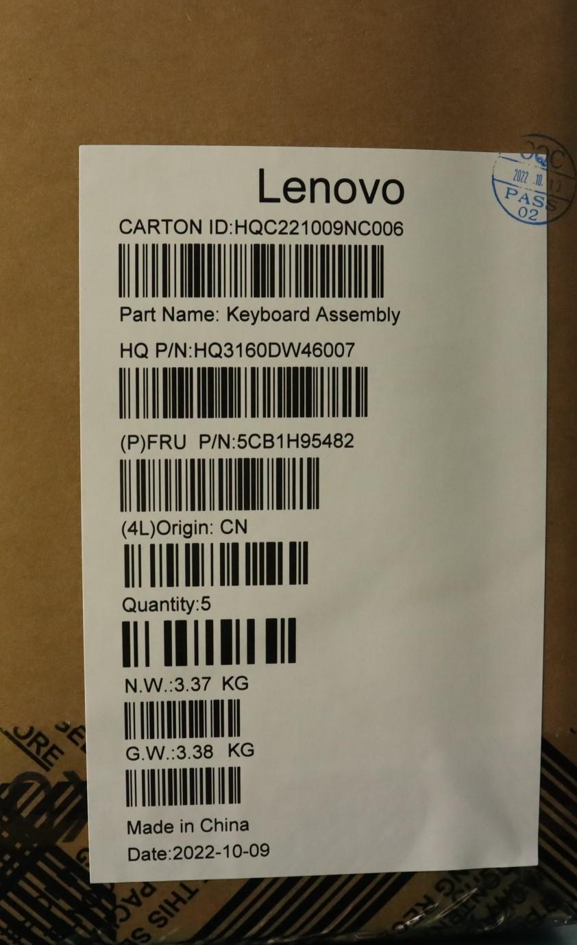 Lenovo Cover Upper Case Assembly Jpn - 5CB1H95482