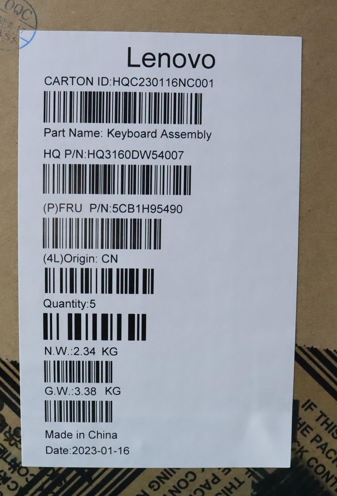 Lenovo Cover Upper Case Assembly Sws - 5CB1H95490