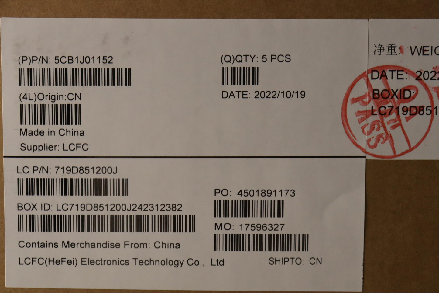 Lenovo Cover Upper Case Asmhbwl82Sffp - 5CB1J01152