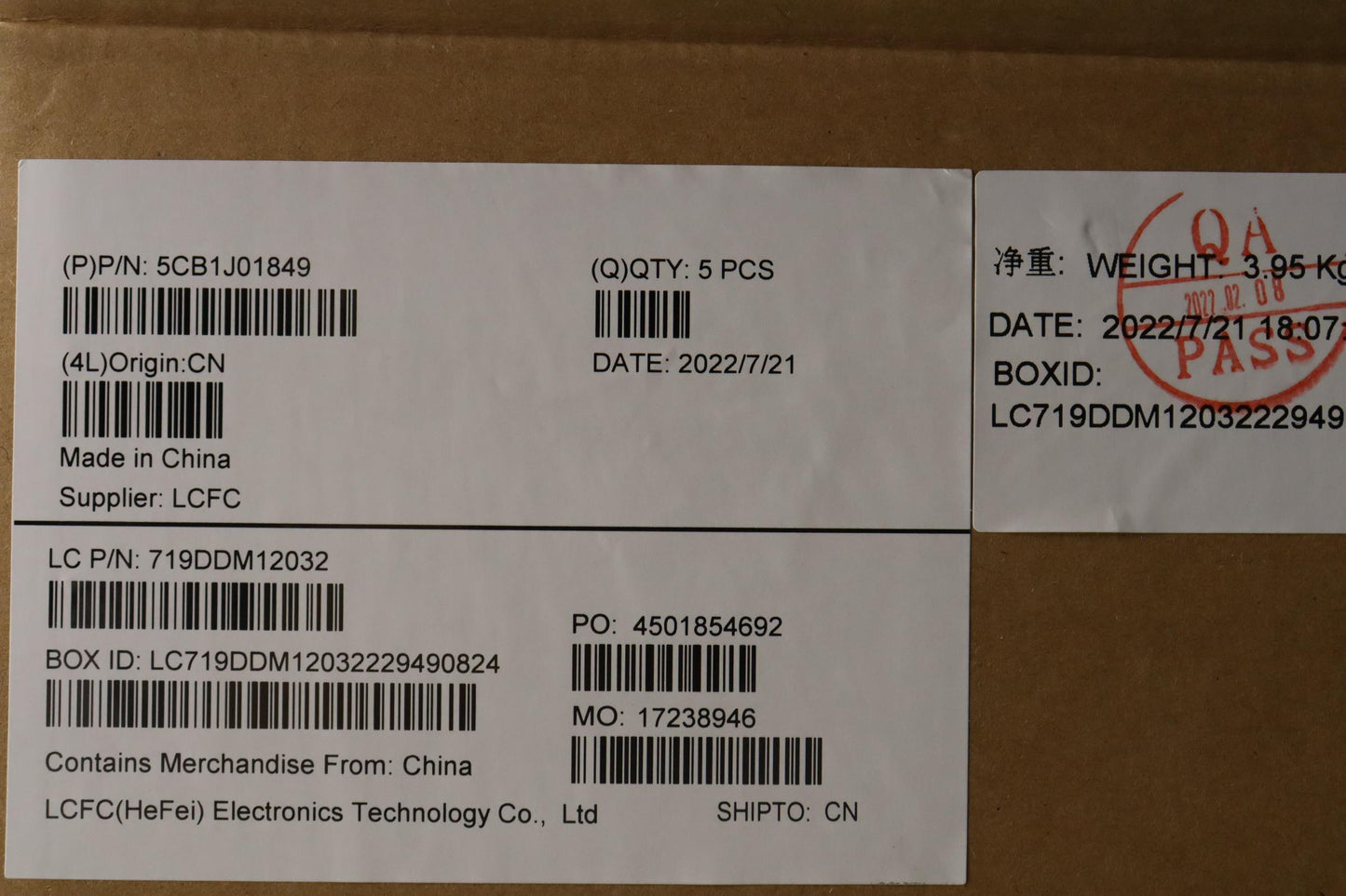 Lenovo Cover Upper Case Asmeuro Eng L - 5CB1J01849