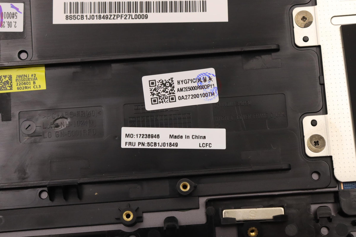Lenovo Cover Upper Case Asmeuro Eng L - 5CB1J01849
