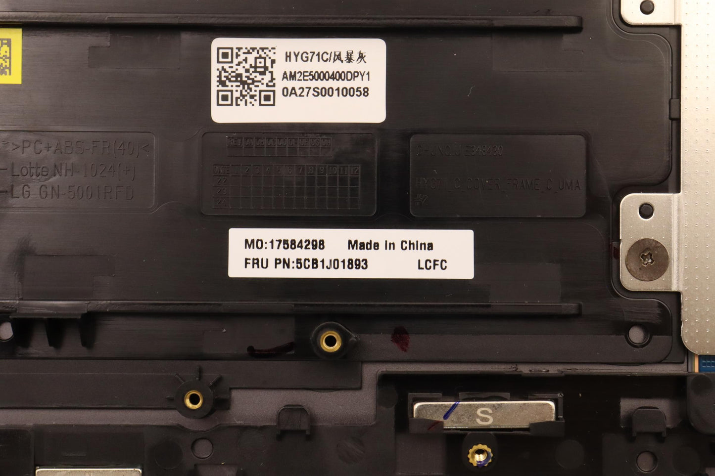 Lenovo Cover Upper Case Asmla Spa L82 - 5CB1J01893