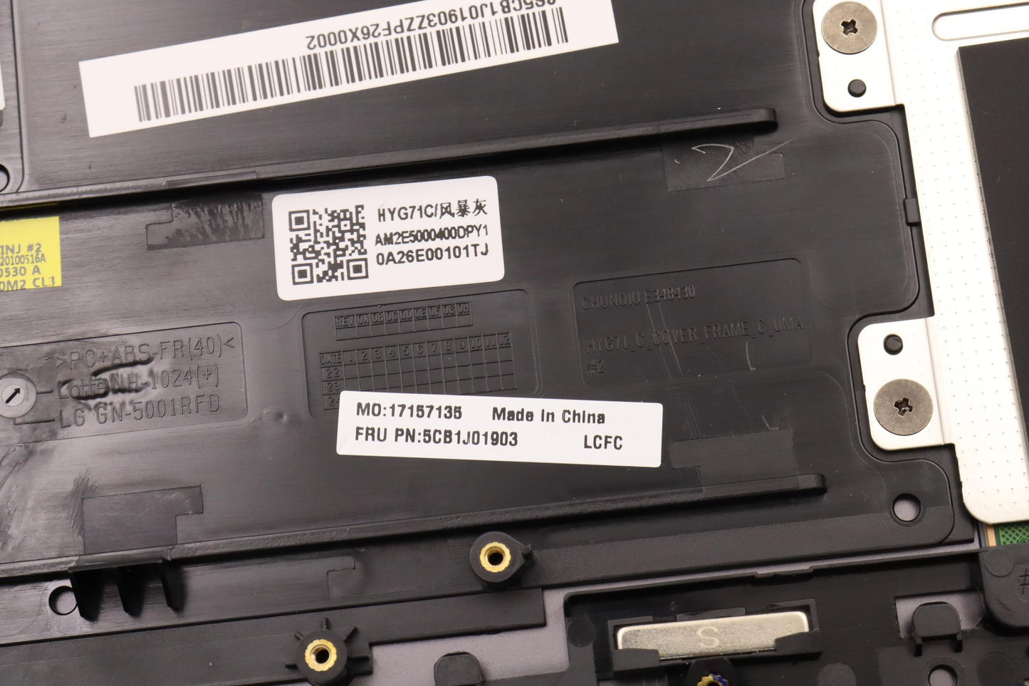 Lenovo Cover Upper Case Asmnordic L82 - 5CB1J01903