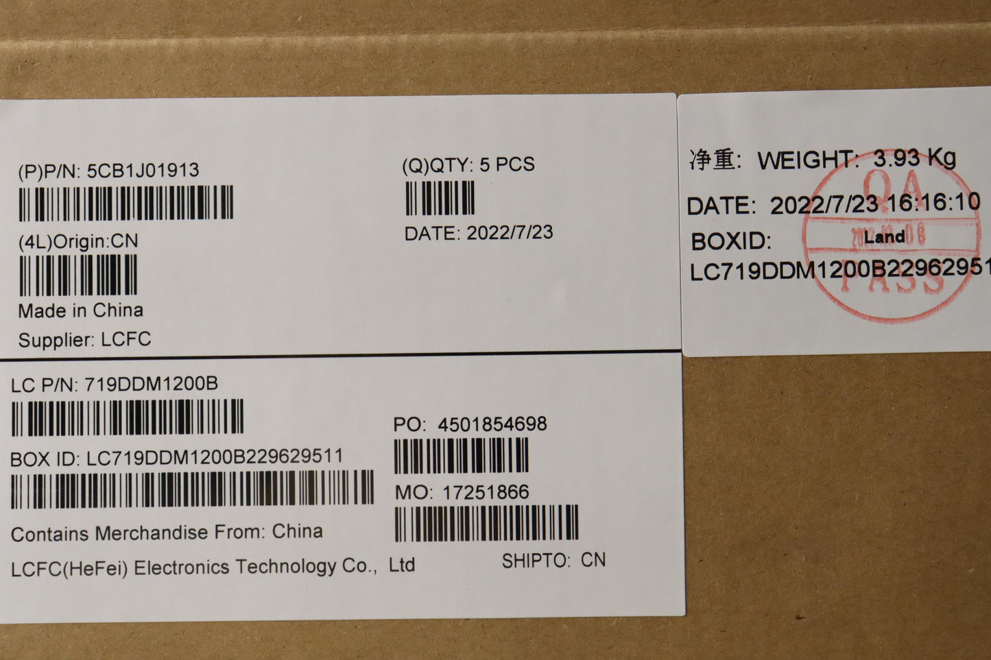 Lenovo Cover Upper Case Asmeuro Eng L - 5CB1J01913