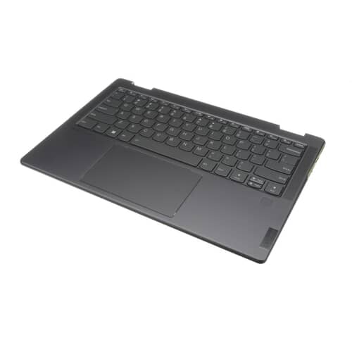 Lenovo C-Cover with Keyboard, USA English, Slate Grey, Backlit, with Fingerprint Reader - 5CB1J02425