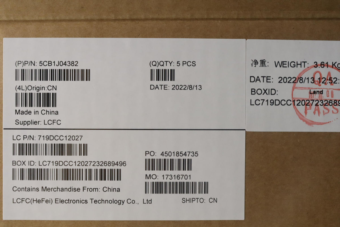 Lenovo Cover Upper Case Asmeuro Eng L - 5CB1J04382