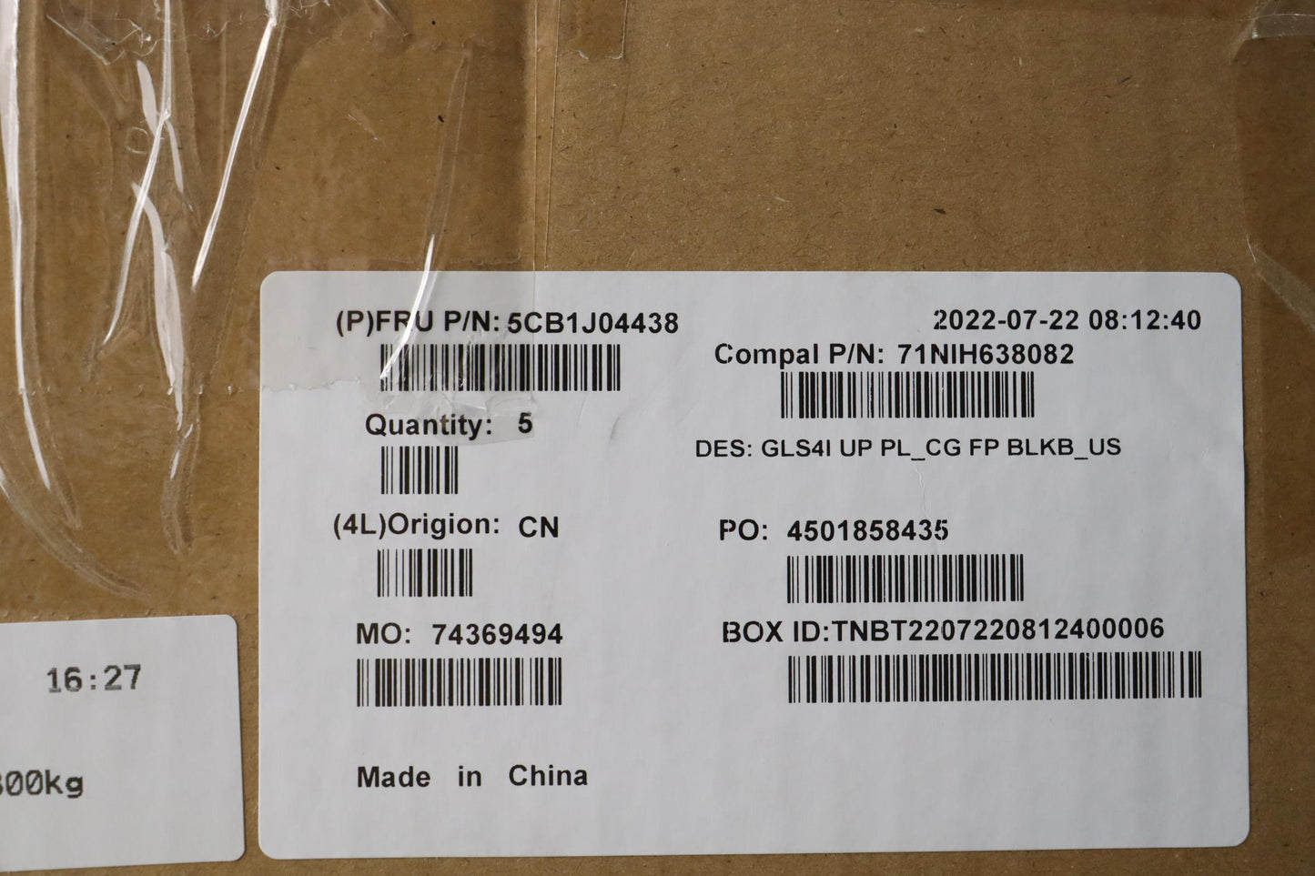 Lenovo Cover Upper Case Assembly Eng - 5CB1J04438