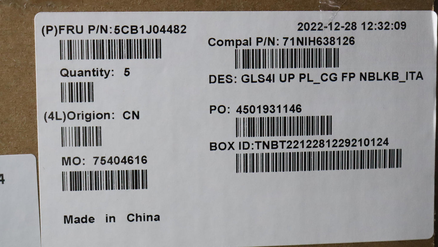 Lenovo Cover Upper Case Assembly Ita - 5CB1J04482