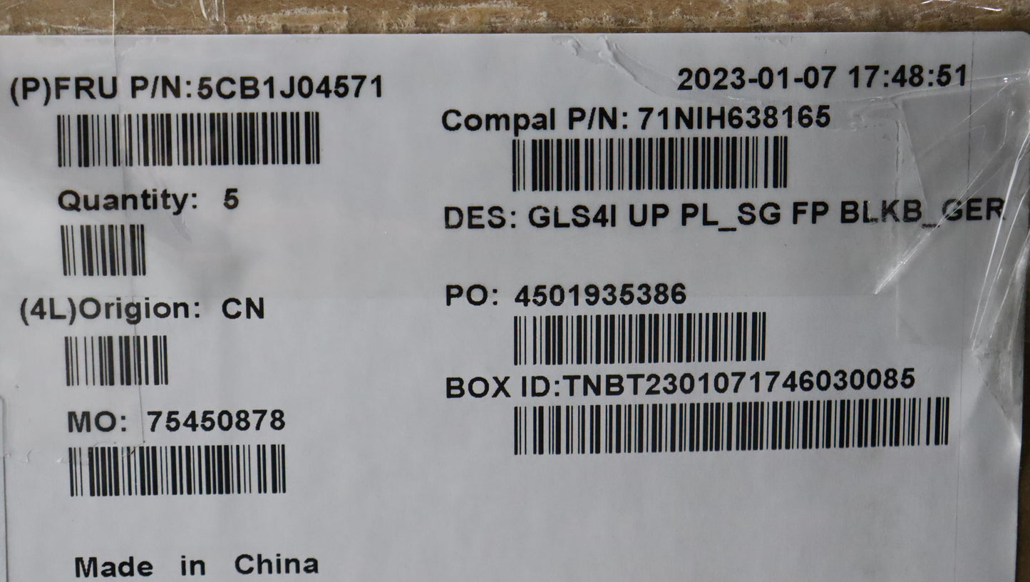 Lenovo Cover Upper Case Assembly Ger - 5CB1J04571