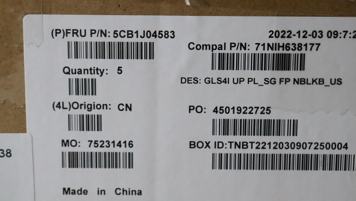 Lenovo Cover Upper Case Assembly Eng - 5CB1J04583