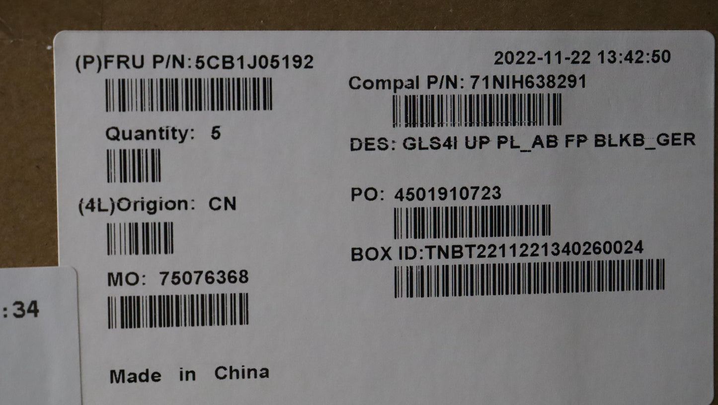 Lenovo Cover Upper Case Assembly Ger - 5CB1J05192