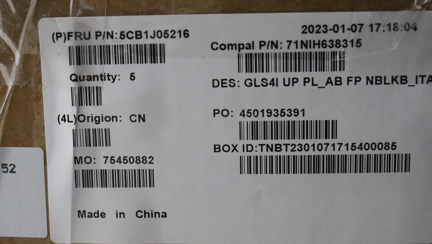 Lenovo Cover Upper Case Assembly Ita - 5CB1J05216