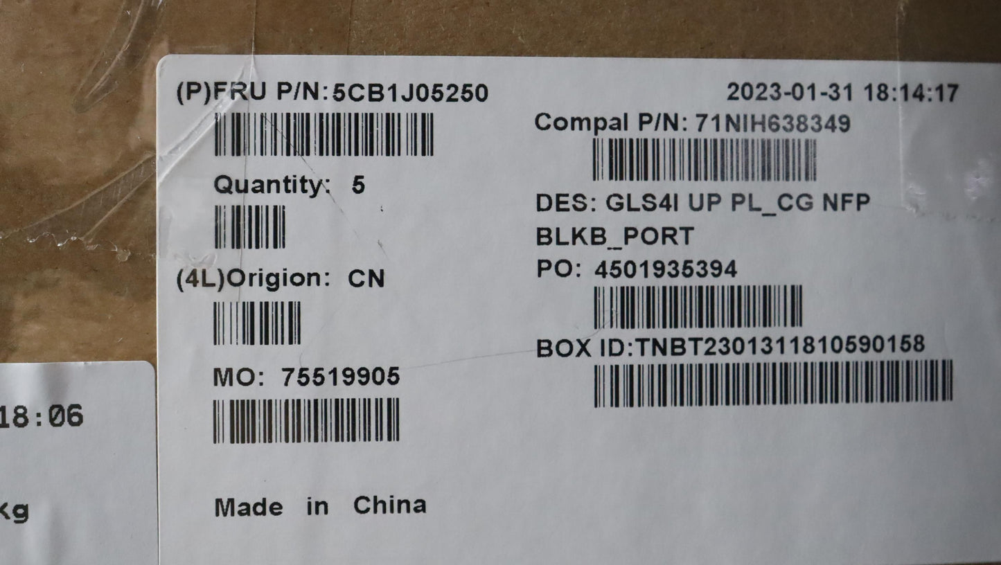 Lenovo Cover Upper Case Assembly Por - 5CB1J05250