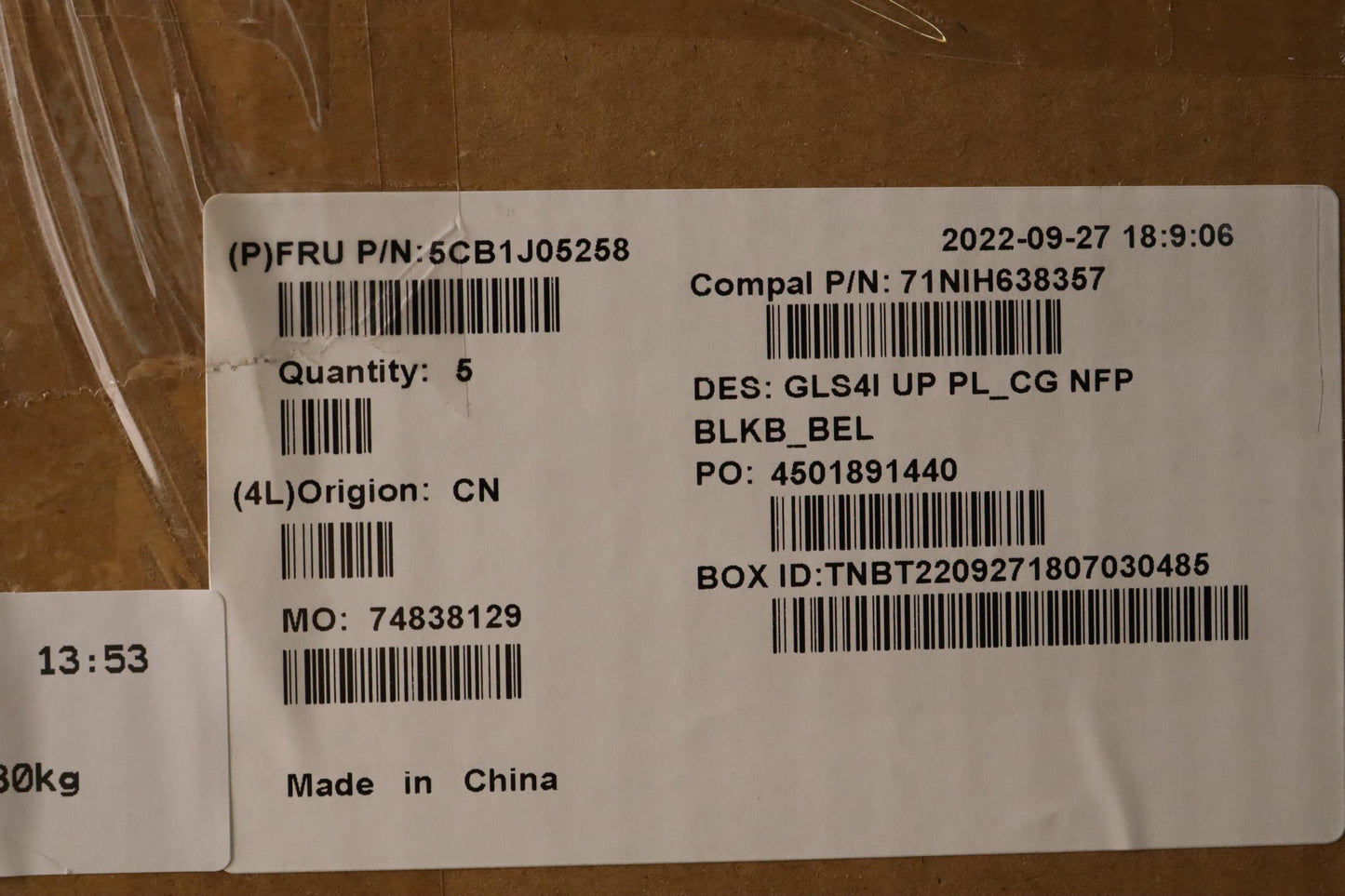 Lenovo Cover Upper Case Assembly Bel - 5CB1J05258