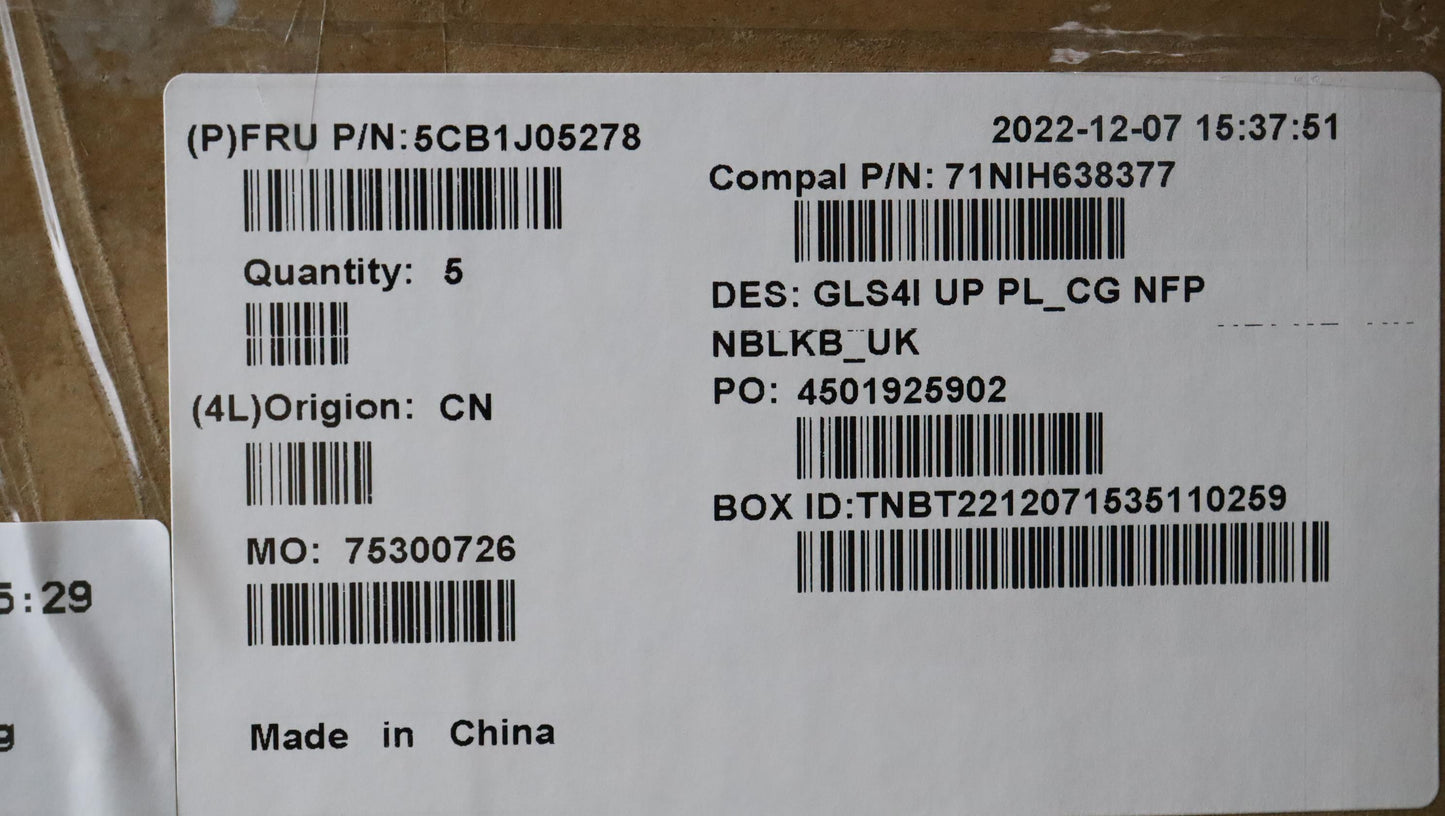 Lenovo Cover Upper Case Assembly Uke - 5CB1J05278