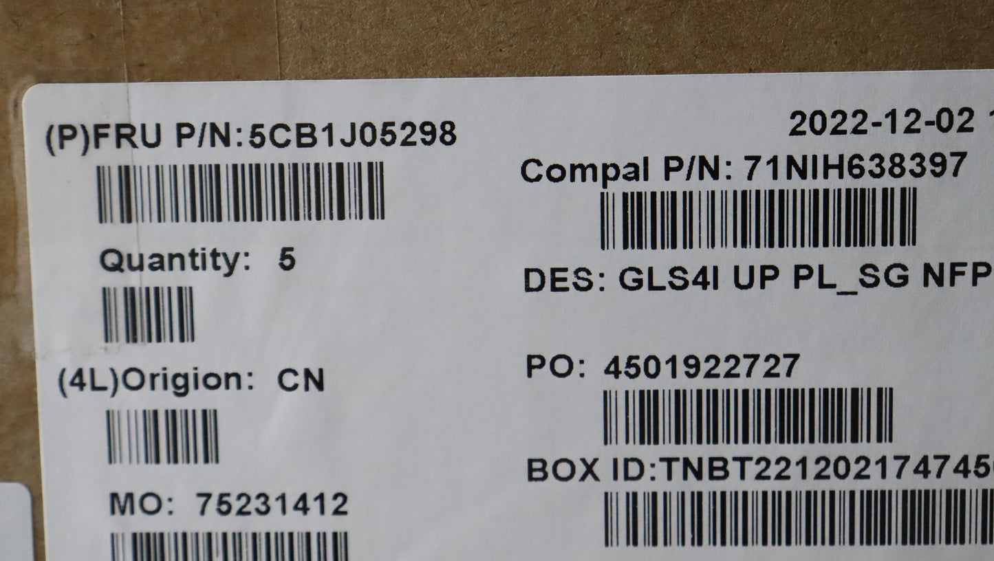 Lenovo Cover Upper Case Assembly Eng - 5CB1J05298