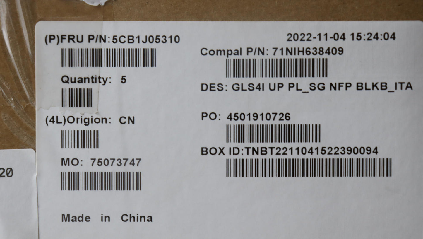 Lenovo Cover Upper Case Assembly Ita - 5CB1J05310