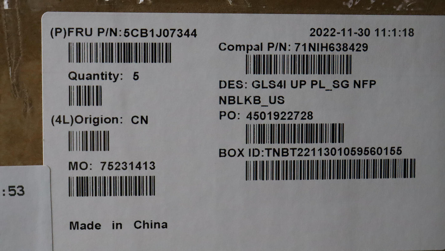 Lenovo Cover Upper Case Assembly Eng - 5CB1J07344