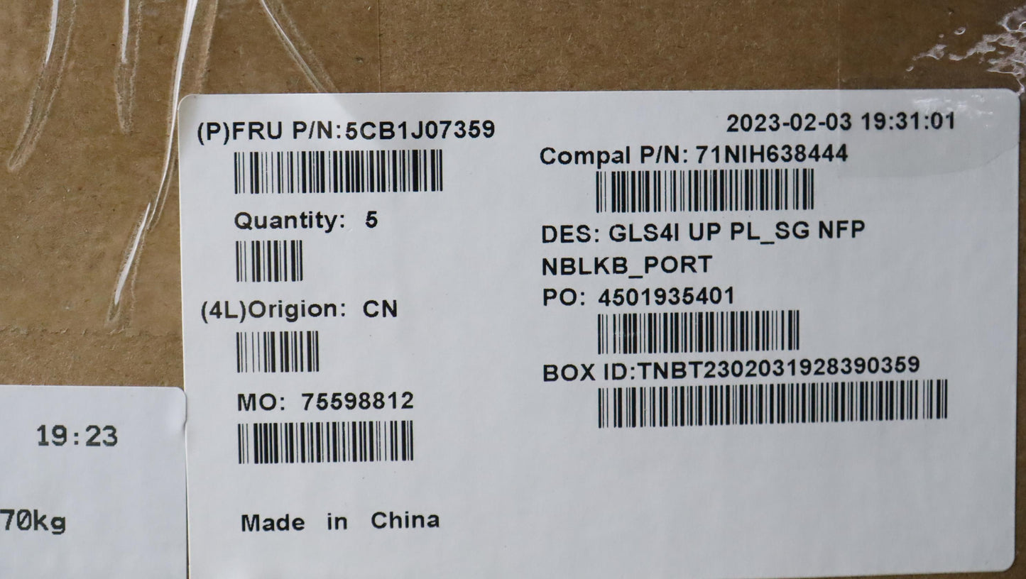 Lenovo Cover Upper Case Assembly Por - 5CB1J07359