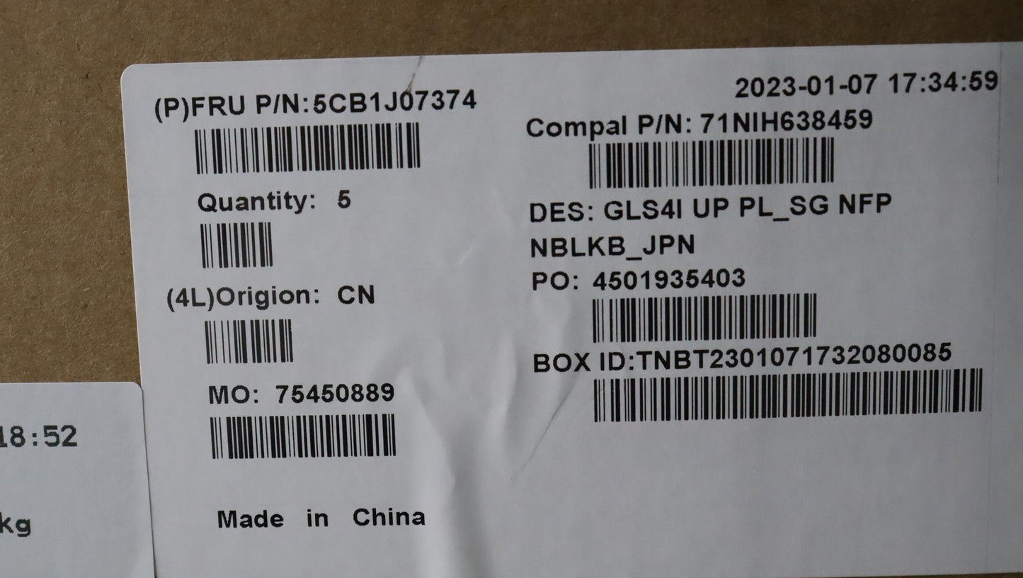 Lenovo Cover Upper Case Assembly Jpn - 5CB1J07374
