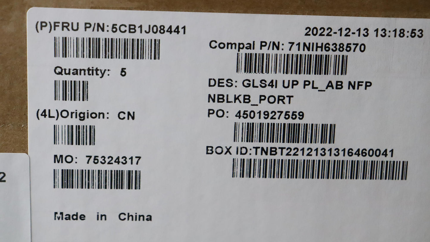 Lenovo Cover Upper Case Assembly Por - 5CB1J08441
