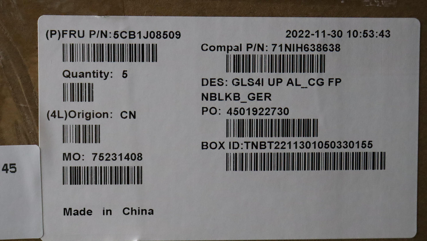 Lenovo Cover Upper Case Assembly Ger - 5CB1J08509