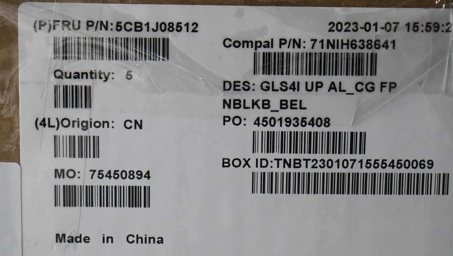 Lenovo Cover Upper Case Assembly Bel - 5CB1J08512