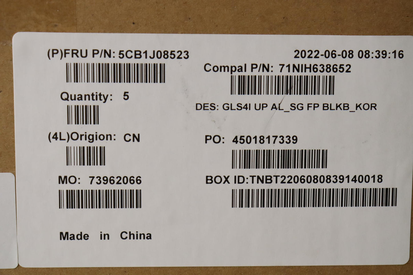 Lenovo Cover Upper Case Assembly Kor - 5CB1J08523