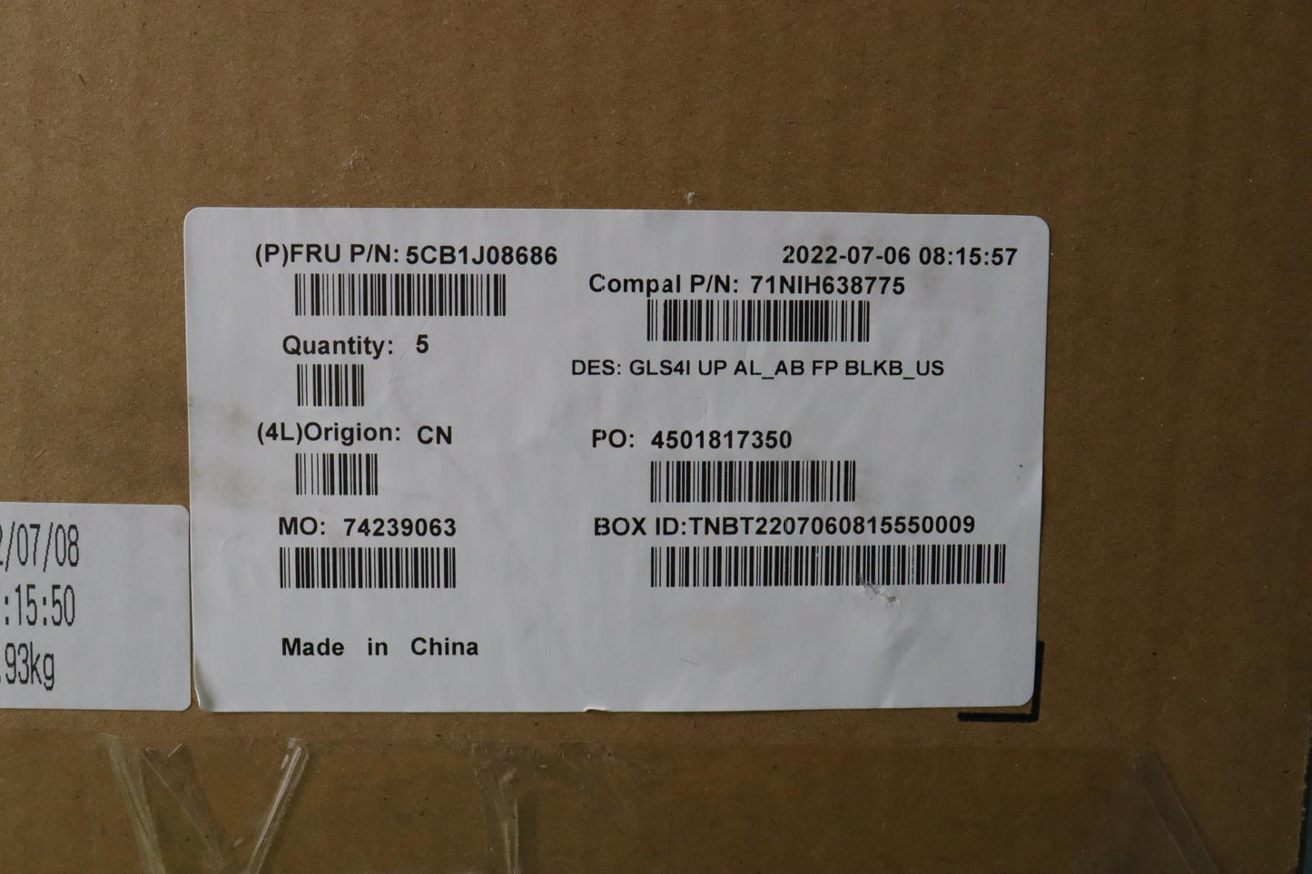 Lenovo Cover Upper Case Assembly Eng - 5CB1J08686
