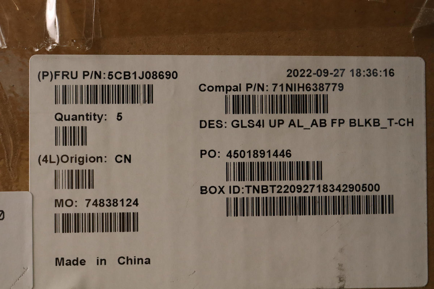 Lenovo Cover Upper Case Assembly Tc C - 5CB1J08690