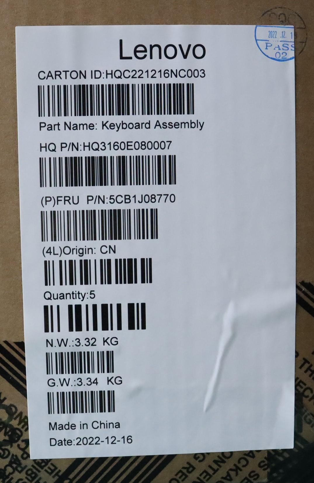 Lenovo Cover Upper Case Asmpor H 82Sn - 5CB1J08770