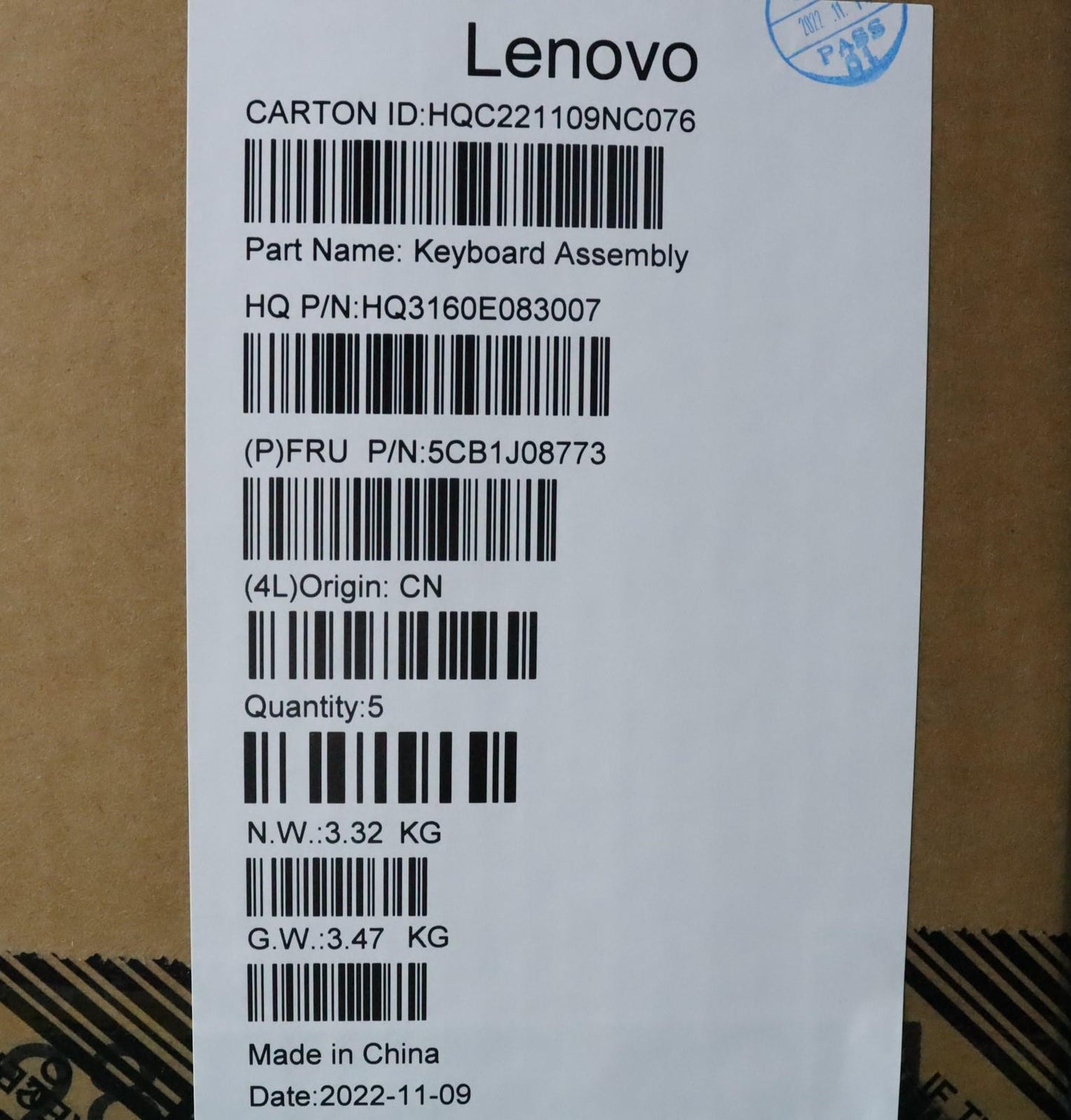 Lenovo Cover Upper Case Asmspa H 82Sn - 5CB1J08773