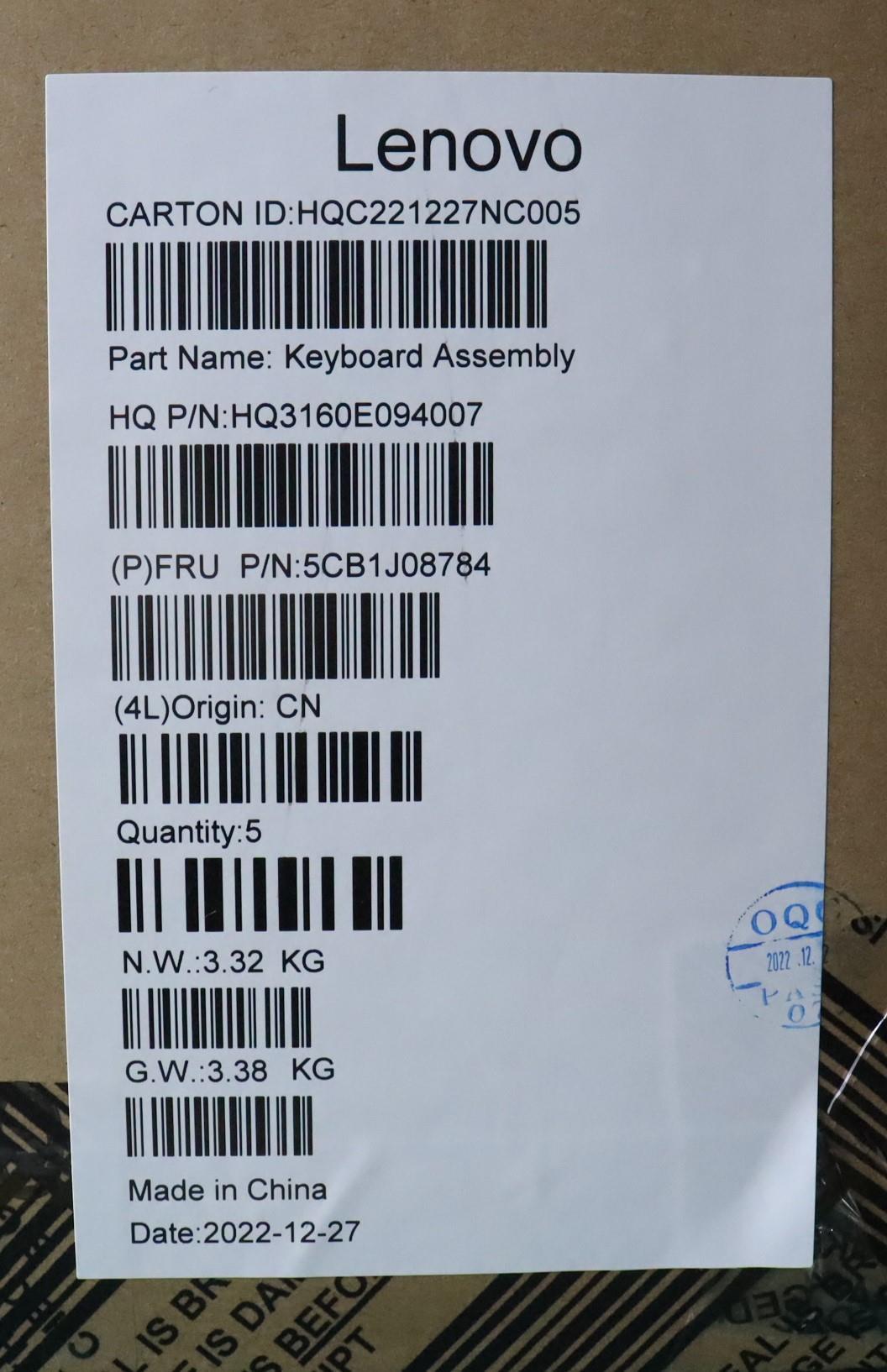 Lenovo Cover Upper Case Asmbul H 82Sn - 5CB1J08784