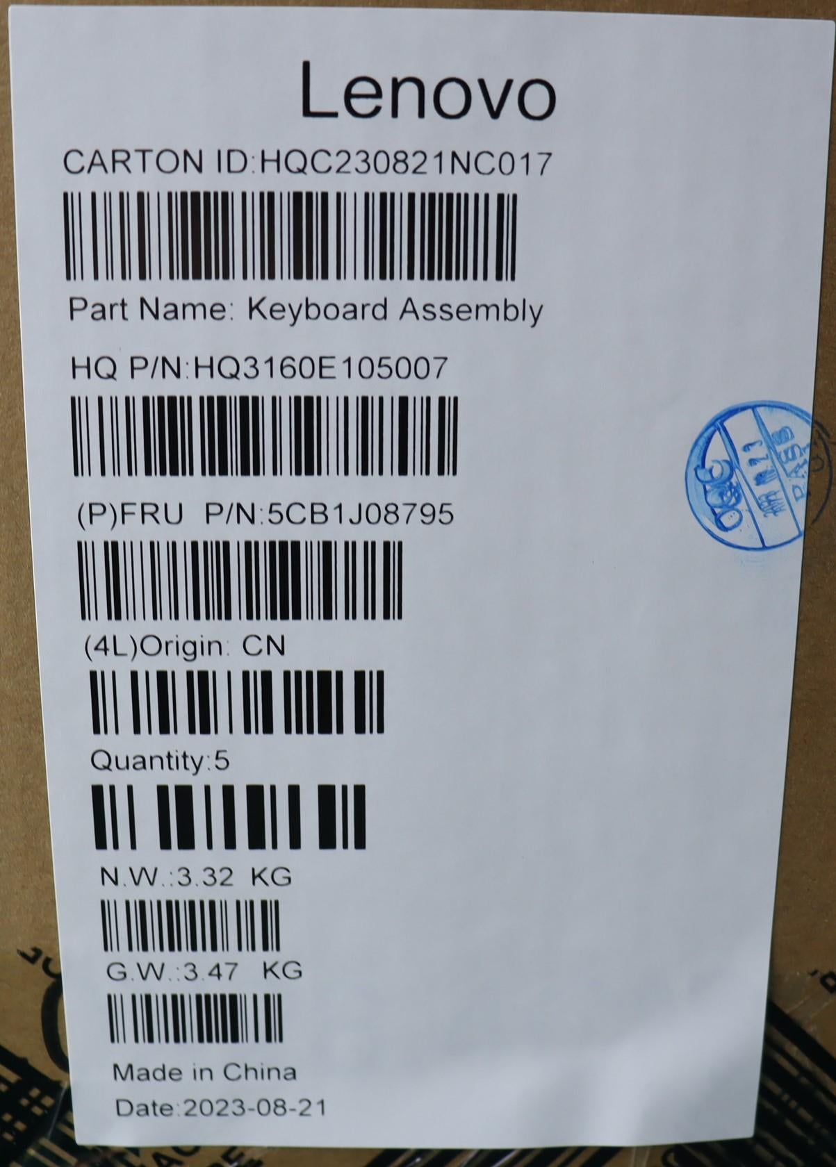 Lenovo Cover Upper Case Asmhun H 82Sn - 5CB1J08795
