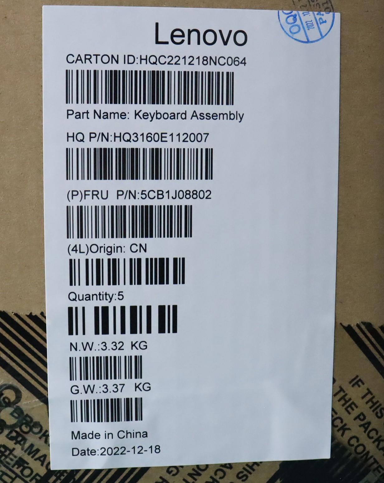 Lenovo Cover Upper Case Asmpor H 82Sn - 5CB1J08802